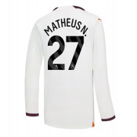 Manchester City Matheus Nunes #27 Vonkajší futbalový dres 2023-24 Dlhy Rukáv